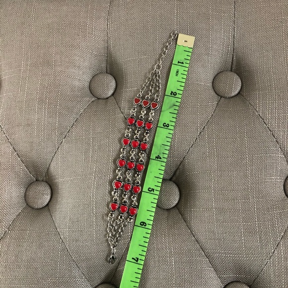💝2/$15 free shipping Red hearts bracelet - Picture 3 of 3